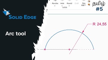 Solid Edge Tutorial Arc tool Tamil || Part-5