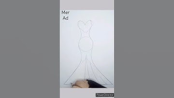 dress drawing #drawing #tutorial #fashion #design #shorts