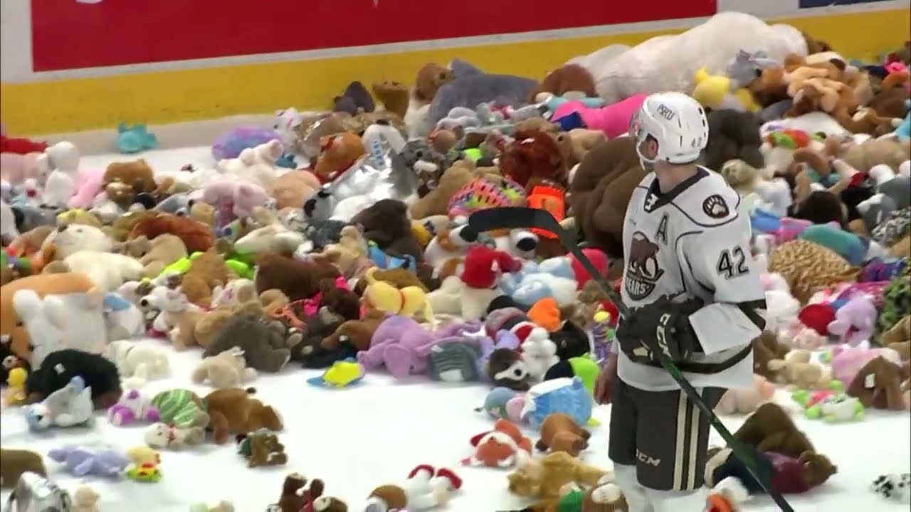 Hershey Bears set Teddy Bear Toss record with 34,798 collected for charity