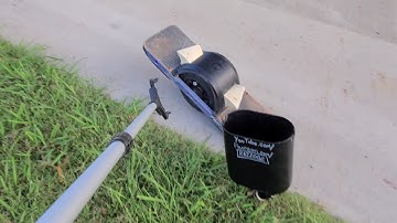 Trash pickup with my prototype Onewheel trashcan.