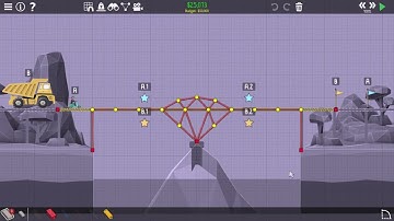 Poly Bridge 2 | 3-09 Wibbly Wobbly (Solution 2)