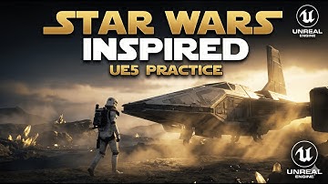 Unreal Engine 5 Practice | Star Wars Inspired Stormtrooper & Spaceship Scene