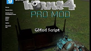 Worms 4 PRO Mod - GMod Script match (Gravity and Psysics Gun)