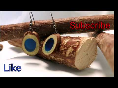 How to make wood and epoxy resin earring? / Kuidas teha puidust ja epoksiid vaigust kõrvarõngad ?