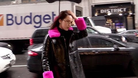Supermodel Bella Hadid running errands in New York City.