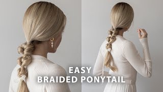 EASY BRAIDED PONYTAIL HAIRSTYLE ❤️