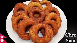 घरमा डोनट बनाउने सजिलो तरिका / How to make Nepali Donut / Make Doughnuts at home