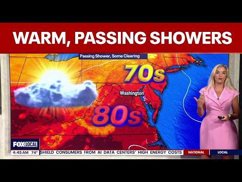 DC weather: Sunny, warm Friday with passing showers