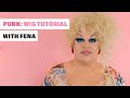 Drag queen fena barbitall does punk  diy wig tutorial