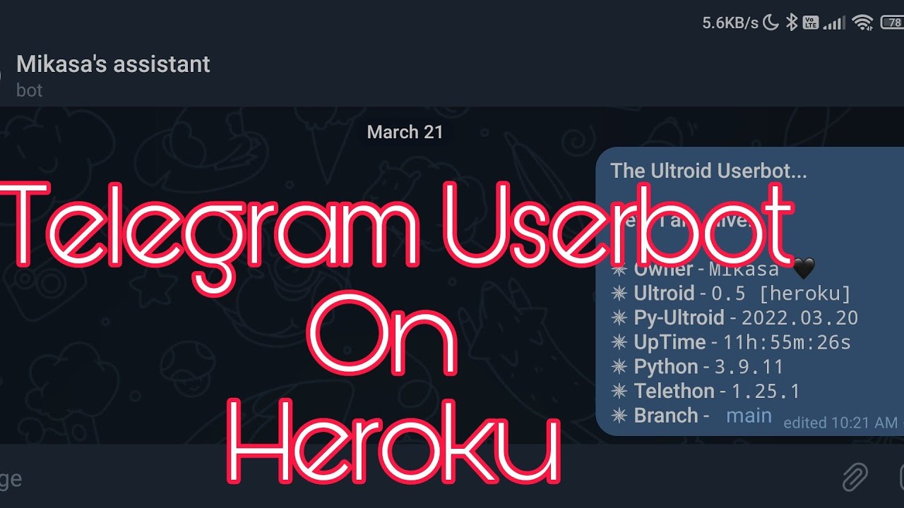 Telethon bot. Userbot.