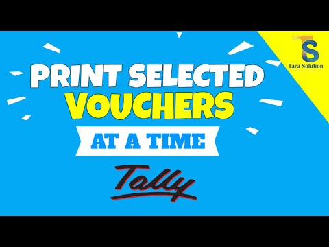 Print selected vouchers at a time TALLY PRIME