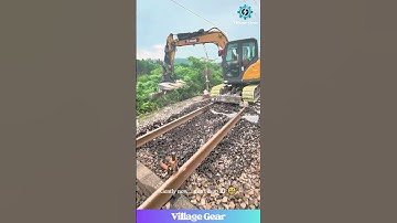 This Railway Robot is Playing a GIANT Game of Jenga! 😂 This is So Satisfying to Watch! #railway