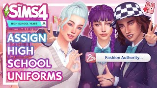 How To Assign Uniforms To ALL Students & Teachers!! ✨ The Sims 4 🎓 Fashion Authority Mod Review screenshot 3