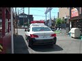 踏切前で警ら中のパトカーの警察官に対して職務質問しました
