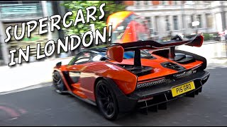 Supercars in London June 2020 - McLaren Senna, £1MILLION Aston Martin \& More!