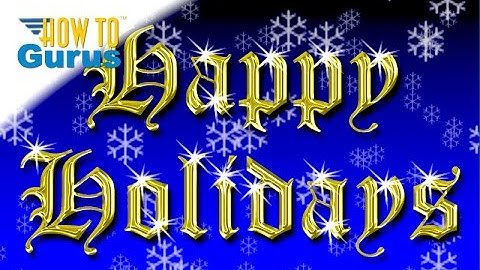 How You Can Make a Gold Text Holiday Christmas Card in Photoshop Elements