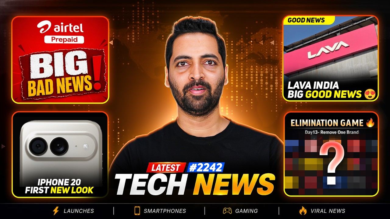 Airtel Prepaid Bad News😭,Lava Big News,POCO X9 Pro Max 12,000 mAh😱,iPhone 20 First Look😍,Pixel 11