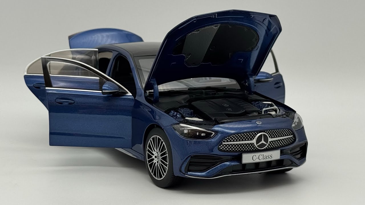 Mercedes C-Class (W206) 2025 spektral blue NZG 1:18 - YouTube