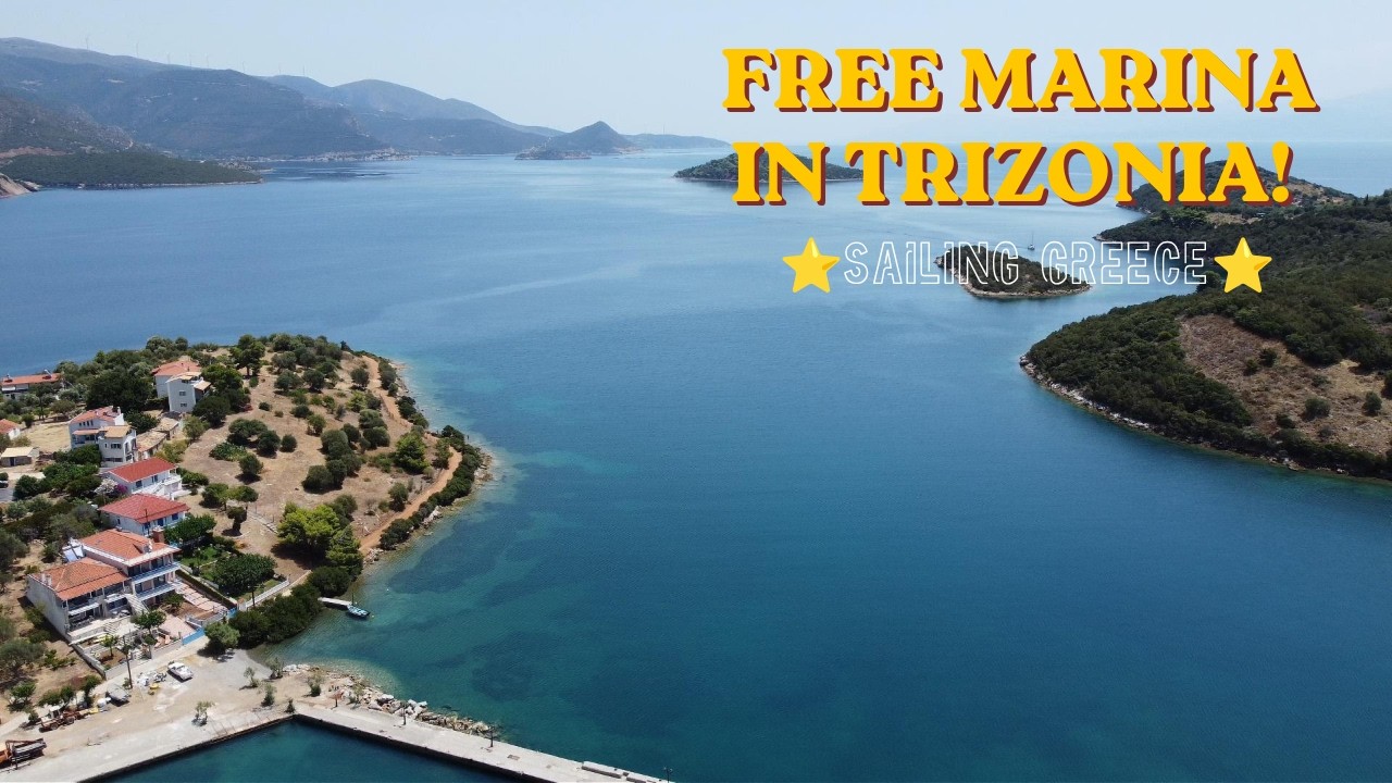 ⁣Sailing to Trizonia in the Gulf of Corinth and Getting a Free Marina Spot.