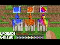 What is BEST UPGRADE for GOLEM in Minecraft ? WATER vs LAVA vs RAINBOW GOLEM !