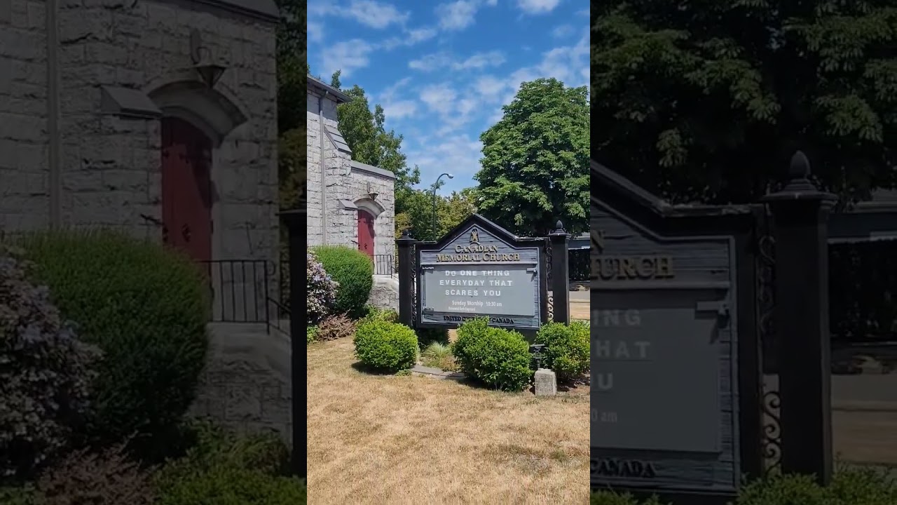 Be One Thing Everyday That Scares You - Sign at Canadian Memorial United Church