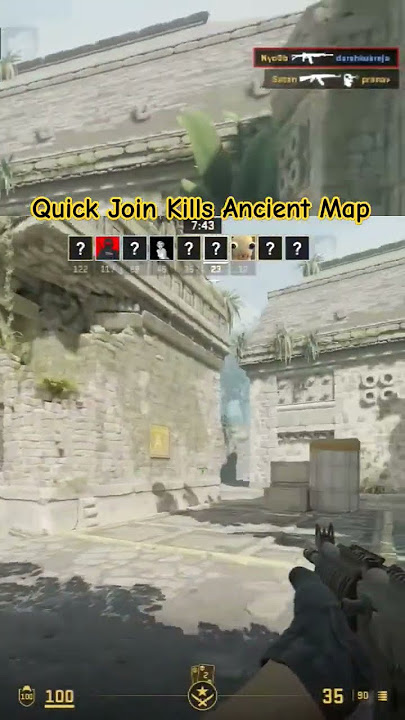 Quick Kills in Ancient Map #counterstrike2clips #counterstrike #nyoob #CS2