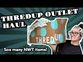 THREDUP OUTLET HAUL - LOTS OF NEW WITH TAG ITEMS TO RESELL ONLINE PLATFORMS EBAY AND POSHMARK