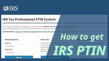 How to apply for a IRS PTIN