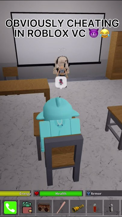 OBVIOUSLY CHEATING ON ROBLOX VC 😂😂