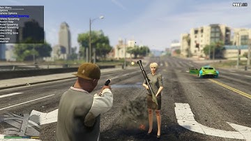 GTA 5 Having fun with Trainer Mod PC