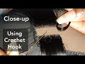 CLOSE-UP: How-to Make A Lace Closure/Lace Frontal Using A Tiny Crochet Hook | Latch Hook Method