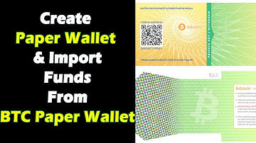 How To Create Bitcoin Paper Wallet || Import BTC From Paper Wallet