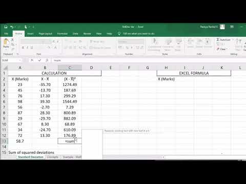 Standard Deviation and Variance in Excel | Step by Step and STDEV function