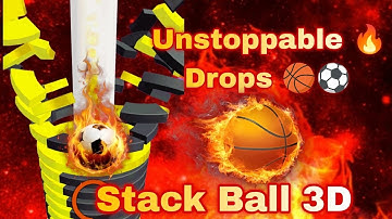 Unstoppable STACK BALL 3D  NonStop Drop 🔥 #gaming #stackball #live #shortslive