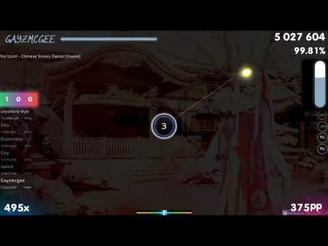 Gayzmcgee | Mutsuhiko Izumi - Chinese Snowy Dance [Insane] +HDDT 99.87% {#1 406pp FC} - osu!