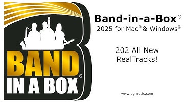 Band-in-a-Box® 2025 for Mac® & Windows® - 202 New RealTracks Overview