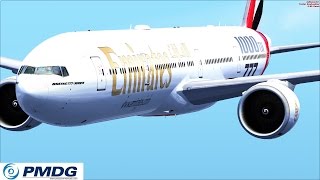 FSX PMDG 777-300ER Landing EDDM Cockpitview