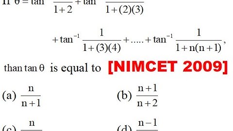 If \[\theta  = {\tan ^{ - 1}}\frac{1}{{1 + 2}} + {\tan ^{ - 1}}\frac{1}{{1 + (2)(3)}} + {\tan ^{ - 1