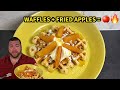 Fluffy Waffles with Hot Fried Apples 🍏🔥 A Fall Breakfast Classic