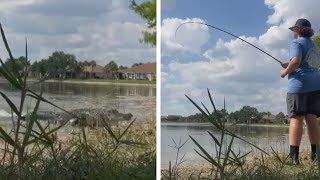 Alligator Snaps Up Fish Caught by 15YearOld
