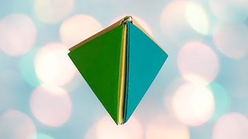 Tetrahedron from triangular flat unit (Tomoko Fuse)