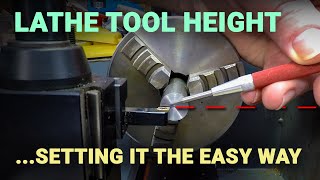 A quick and easy way to set the tool height on your lathe using only basic tools.