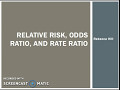 Part 1 of 3 (Interpreting Odds, Risk, and Rate Ratio ...