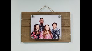 Sublimation panel to wood pallet