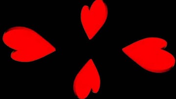 Hearts With Music, Holographic Animation For Use With HoloQuad Pyramid Hologram MMD