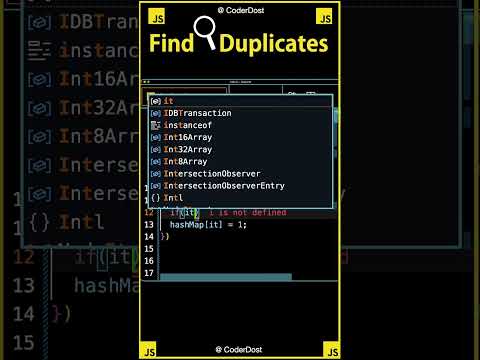 Find duplicate element in Array - JavaScript interview question #javascript #shorts #hindi