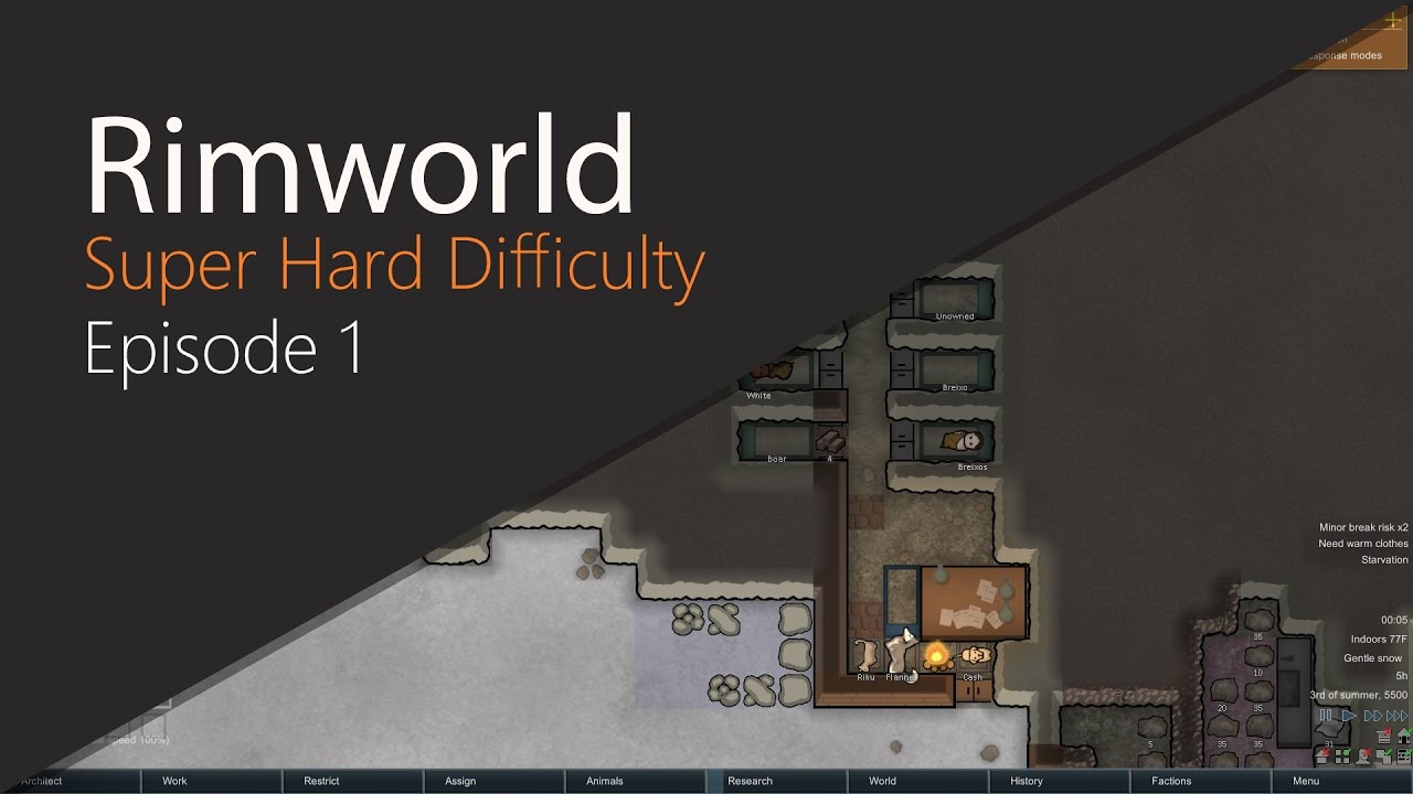 Rimworld Insane Difficulty Playthrough [Episode 1] - YouTube
