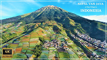 4K Indonesia - Nepal Van Java - A stunningly beautiful view of a remote village