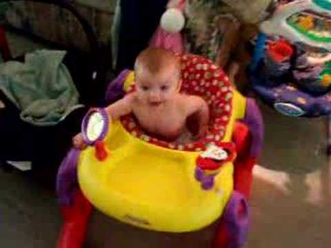 Jasmine in her walker