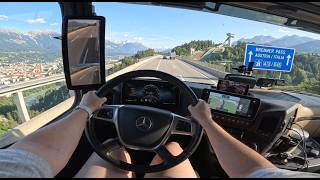 Brenner Pass Truck POV | Insane Views & High Tolls | Lady Trucker Enters Italy